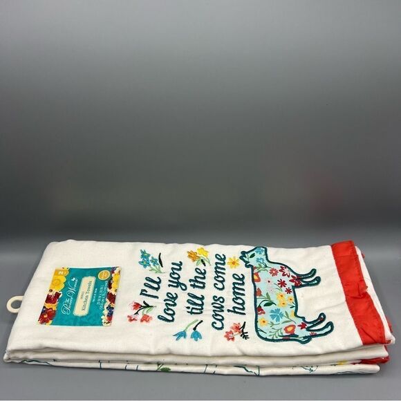 The Pioneer Women Farm Animal Print Set of 2 Kitchen Towels - Picture 4 of 6